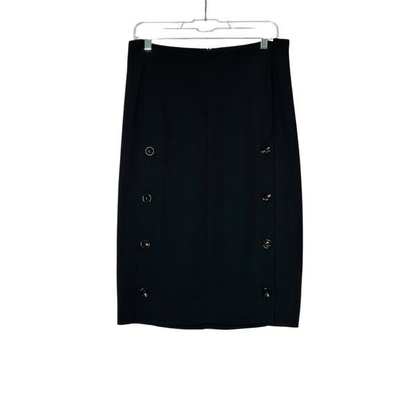JOSEPH black doble button pencil midi skirt size 40 - US 8 - Picture 10 of 16
